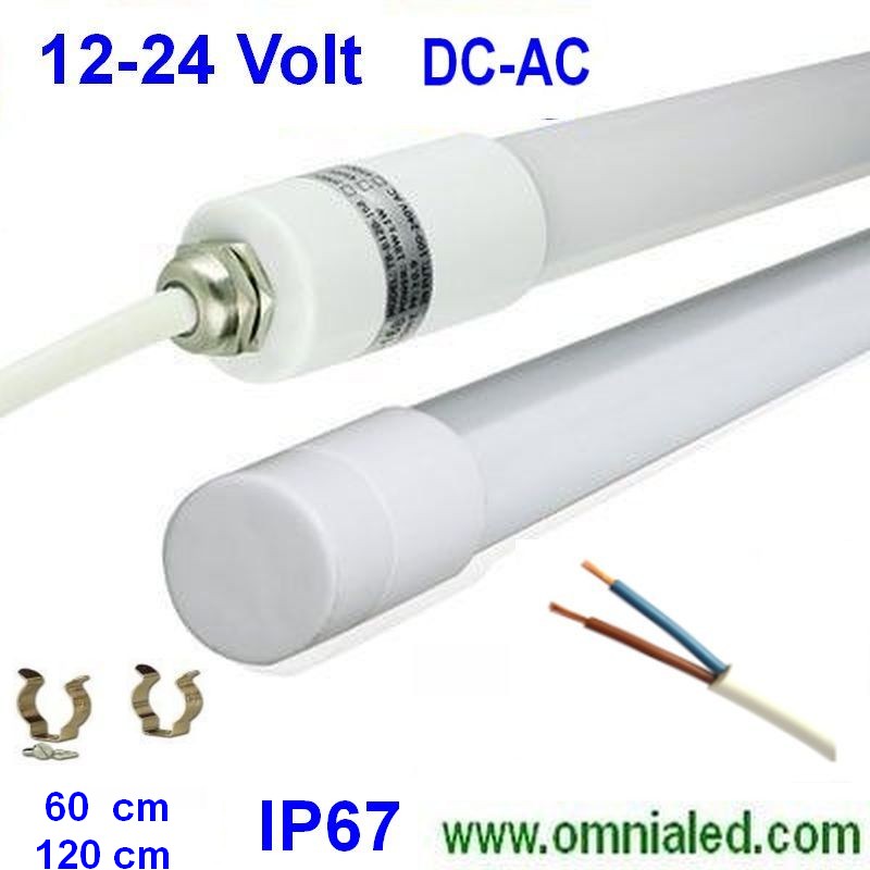 (immagine per) Tubo Led Stagno 120 cm 18W 12v 24V IP67