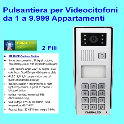 (immagine per) Pulsantiera 2 fili da Esterno