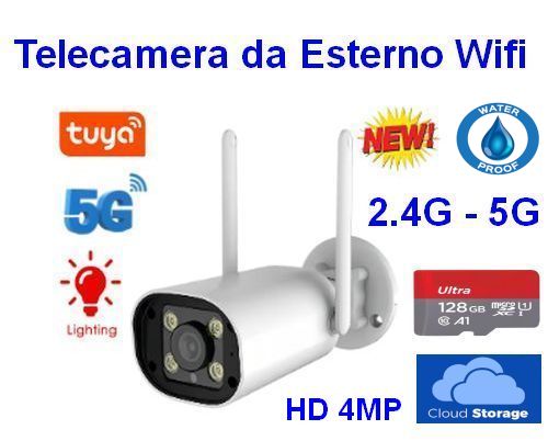 (immagine per) Telecamera da Esterno senza fili Wifi 5G e 2.4G Tuya 4MP