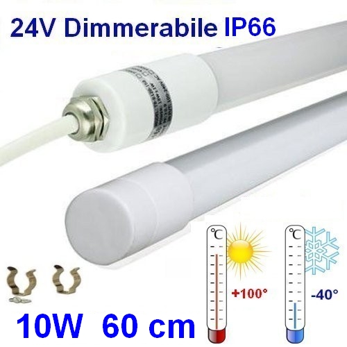 (immagine per) Tubo a Led 60 cm 10W 24Vdc Dimmerabile Alta temp